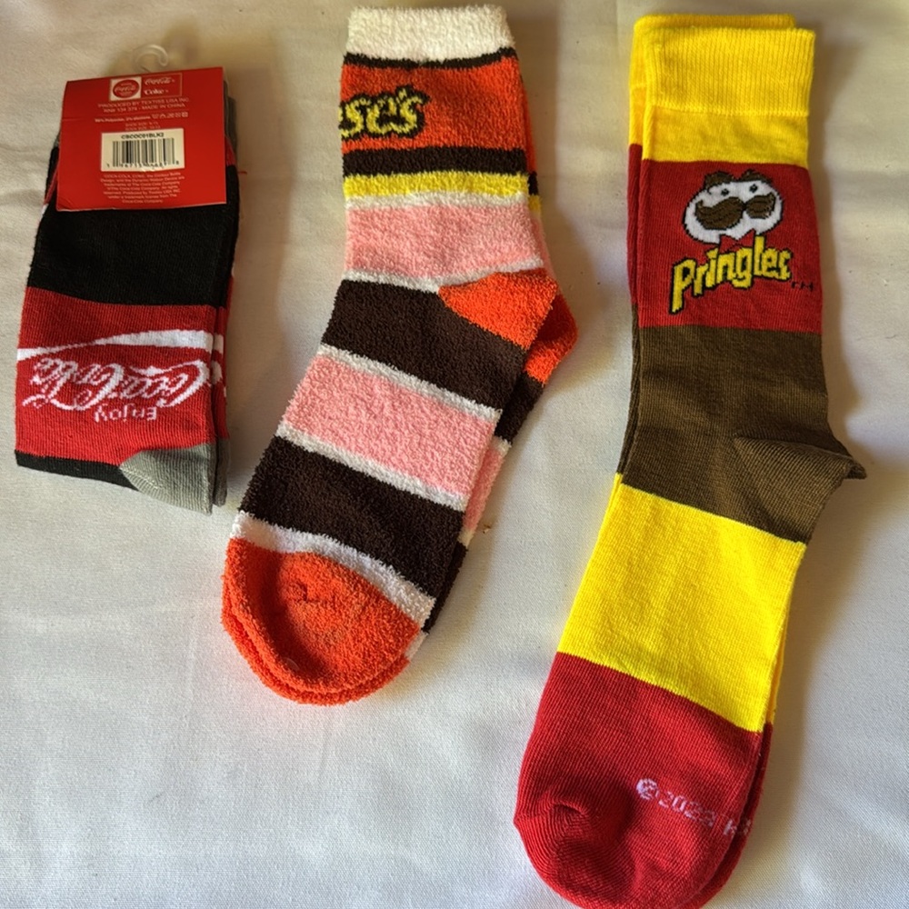 Reese's, Coca-Cola, and Pringles Crew Socks - Multi-Color Pack - Picture 4 of 4